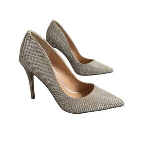 Steve Madden Metallic Rhinestone Pointed Toe Stilettos